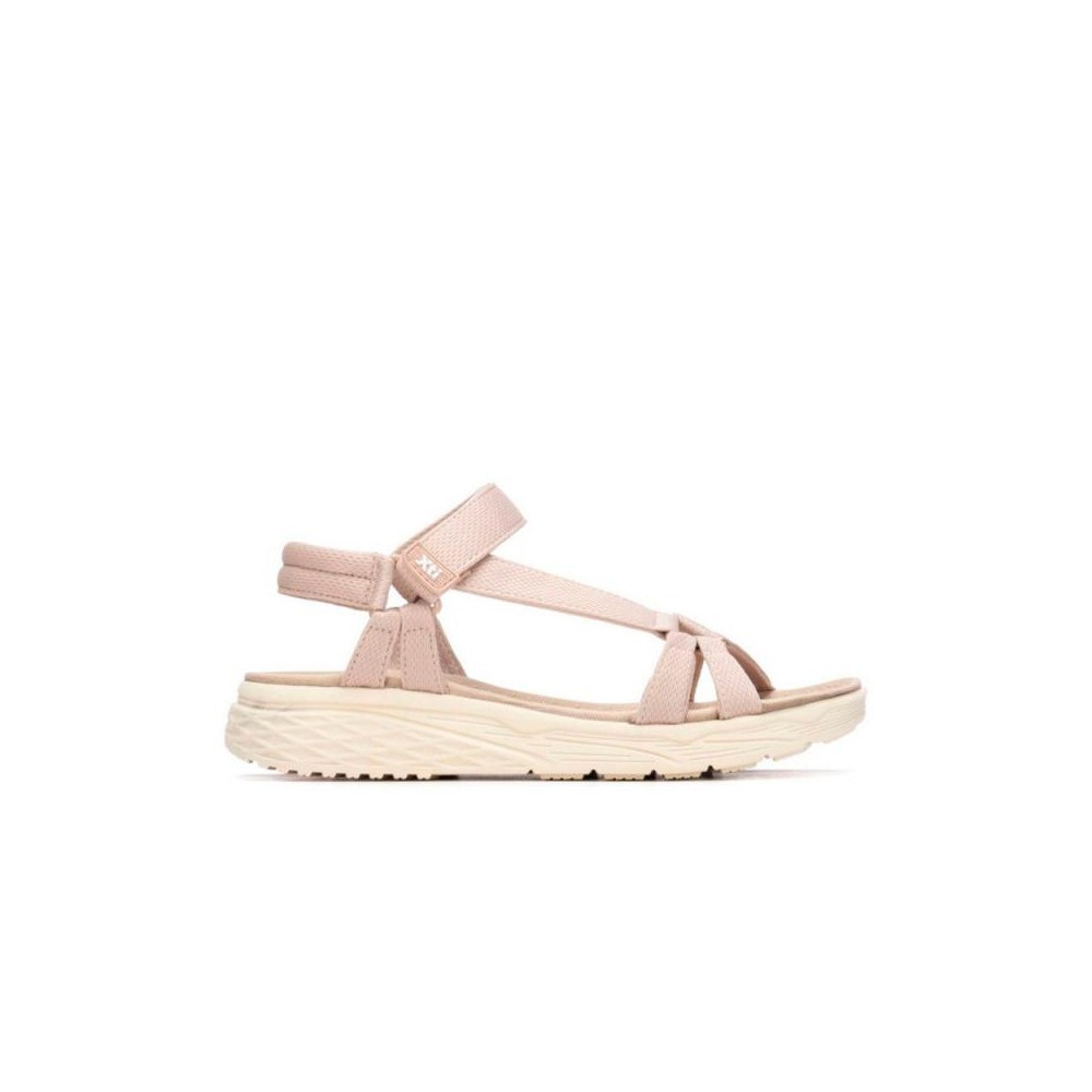 Xti - Sandalias planas 145463 para mujer, cómodas y versátiles, en color beig, ideales con jeans o vestidos