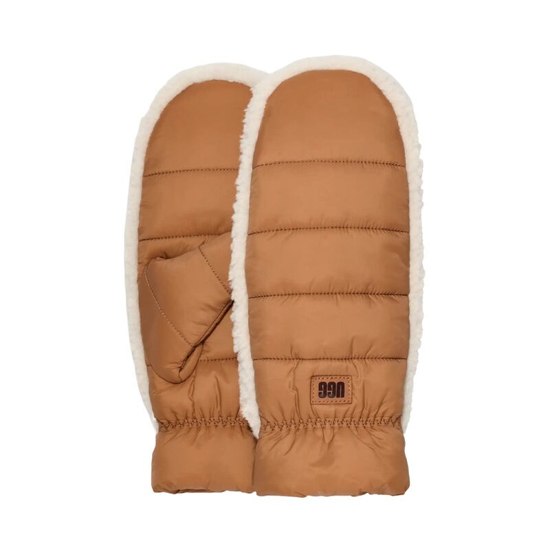 Manoplas Marrones UGG fluff Chestnut Impermeables y Acolchadas