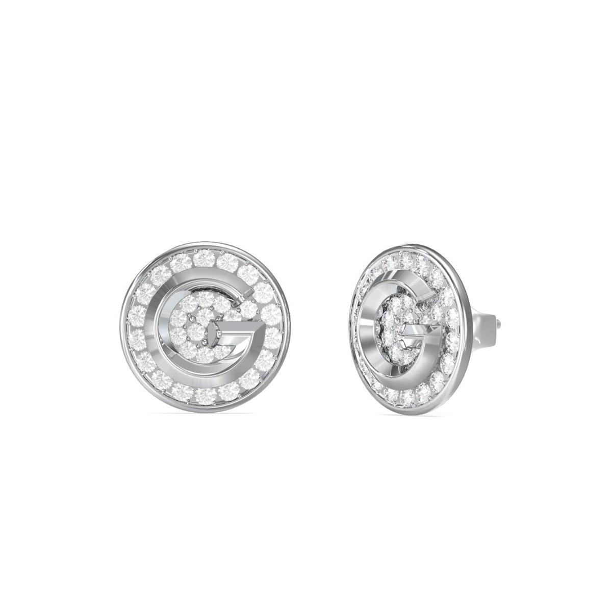 Guess Pendientes Mujer G Crystal De Acero Plateado Jube05448jwrht-u