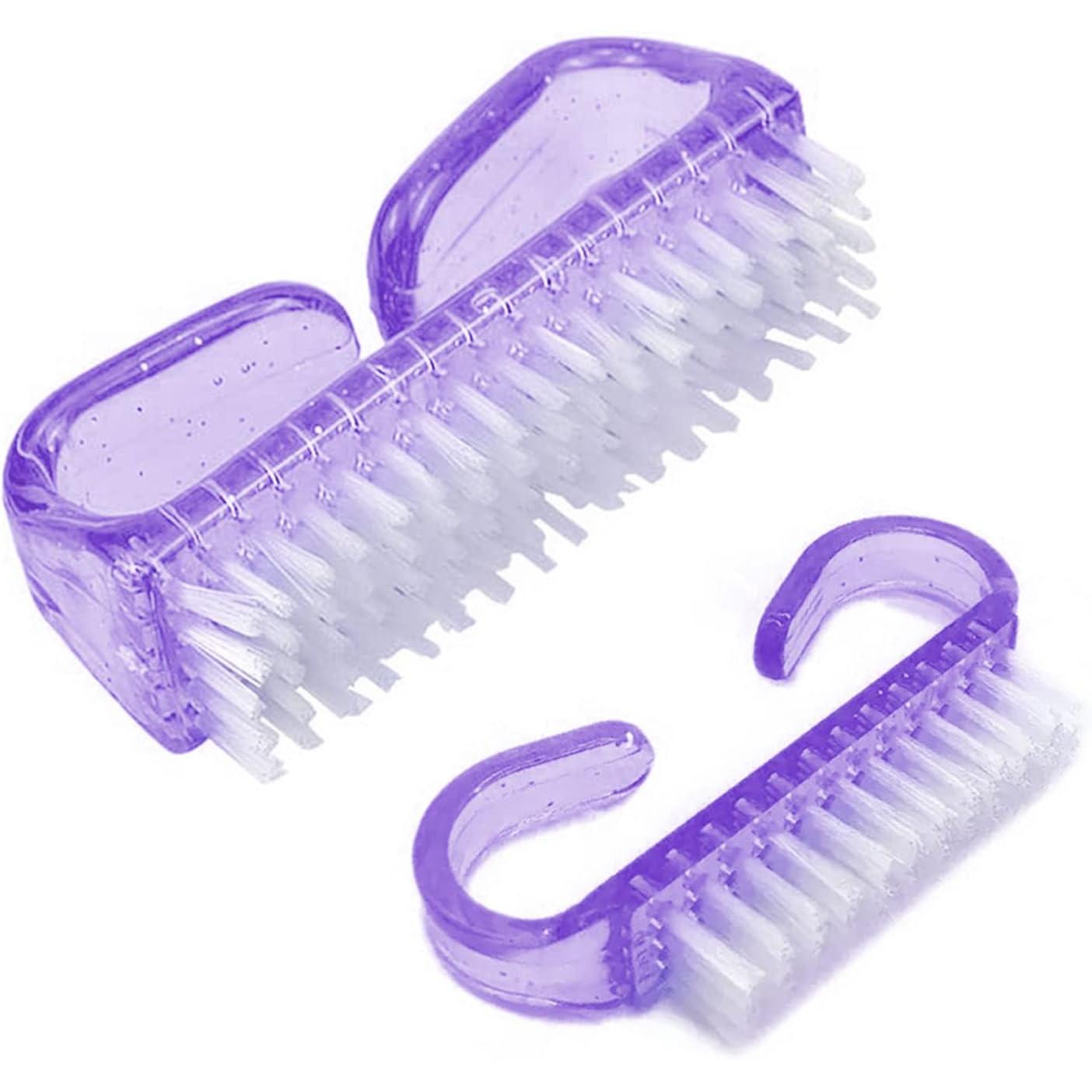 Cepillo para Uñas Euroxanty | Pack de 2 Unidades, 2 Tamaños | Mango Ergonómico | Ideal para Manicura y Pedicura | Limpieza de Uñas | 3 Colores