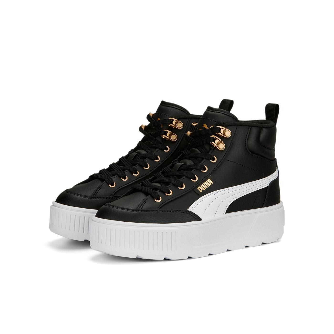 Zapatillas puma karmen mid negro blanco de mujer.