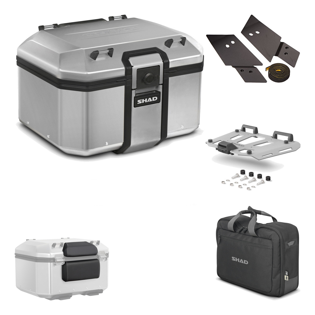 Baul Trasero + Herraje Montaje + Parrilla + Accesorios Tr48 Terra KIT-188490