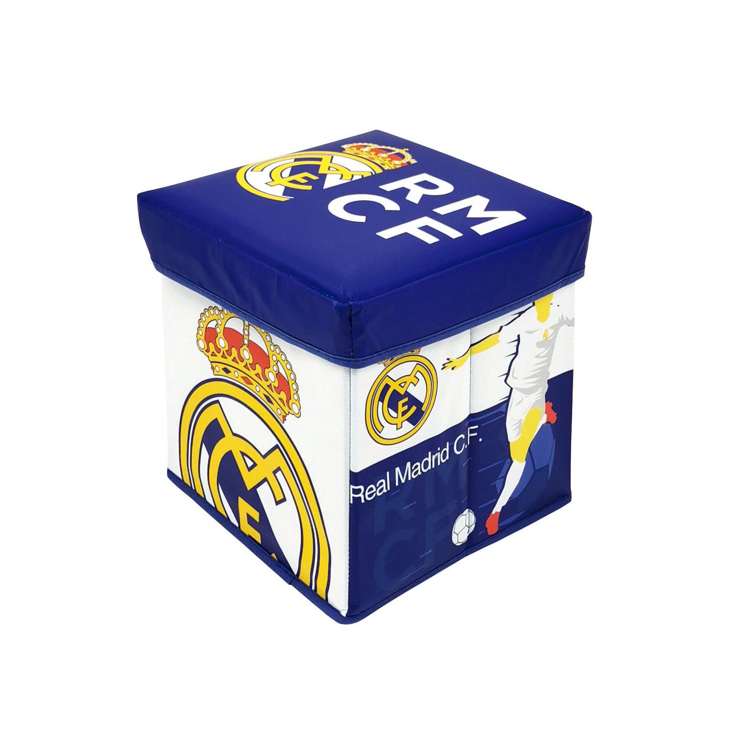 ARDITEX RM13724 Asiento Guardatodo textil plegable de 30x30x30cm de CLUBS-Real Madrid CF