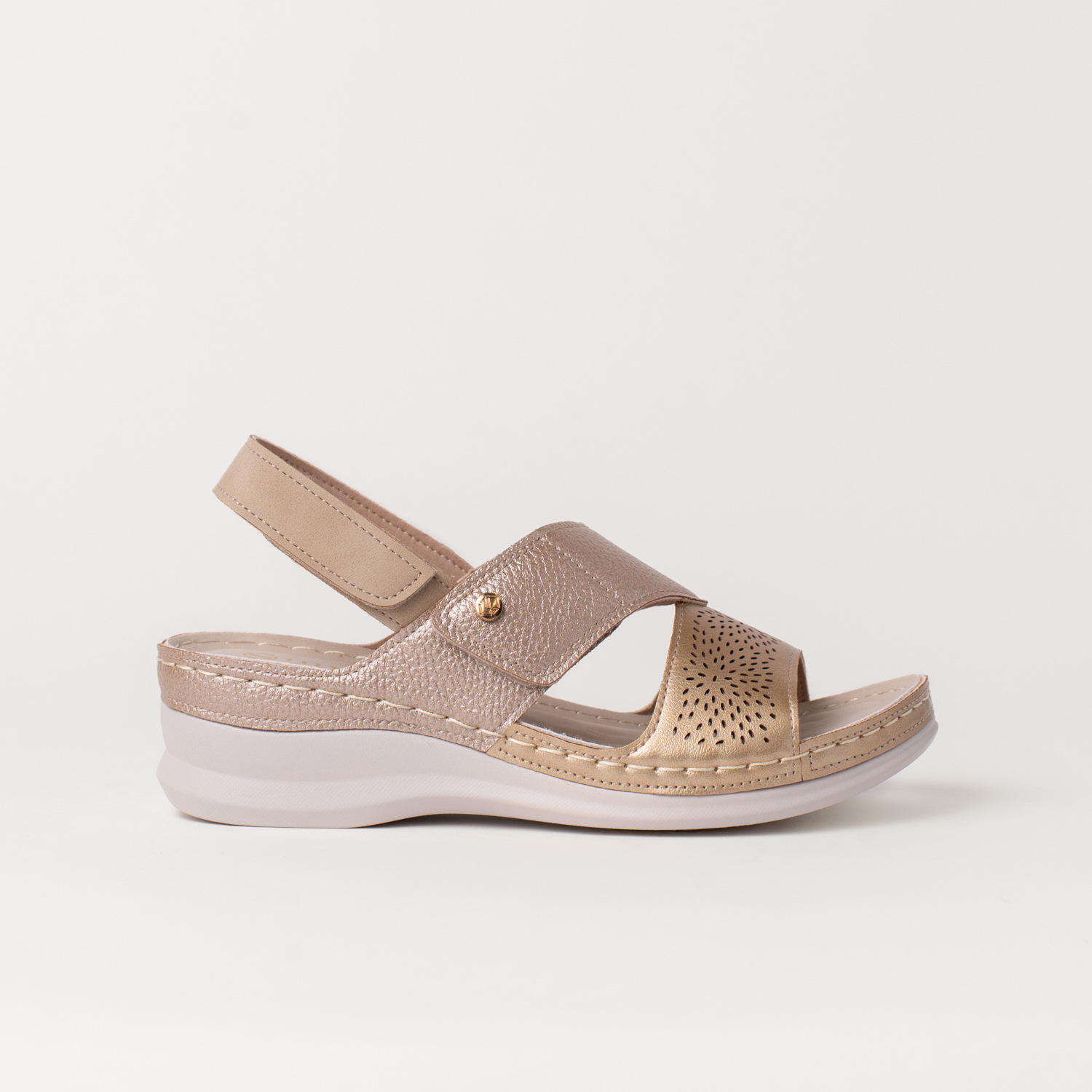 Mysoft 25M017 Sandalias con cuña de mujer cierre en velcro