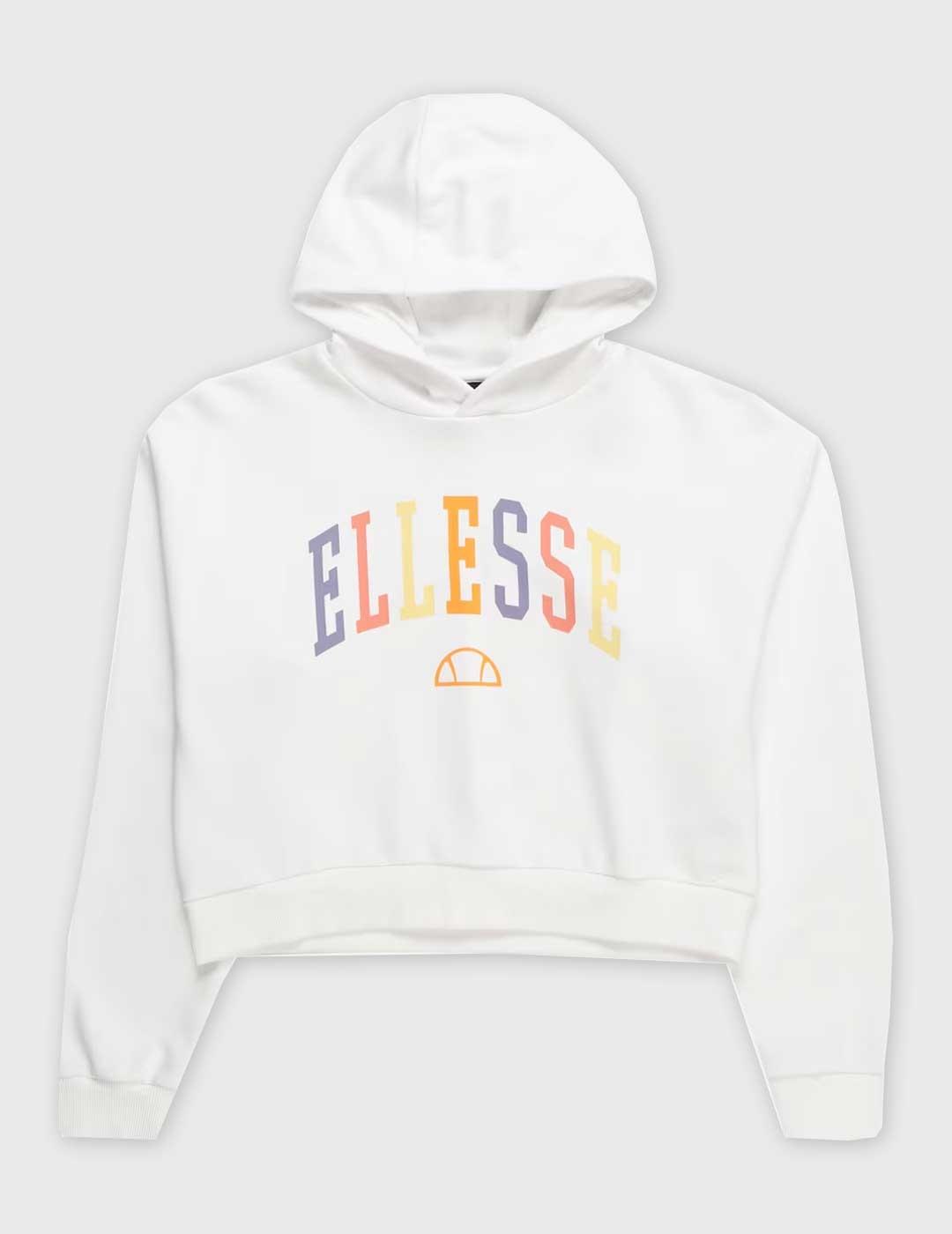 Ellesse Buccio Crop Hoody Sudadera blanca para niña