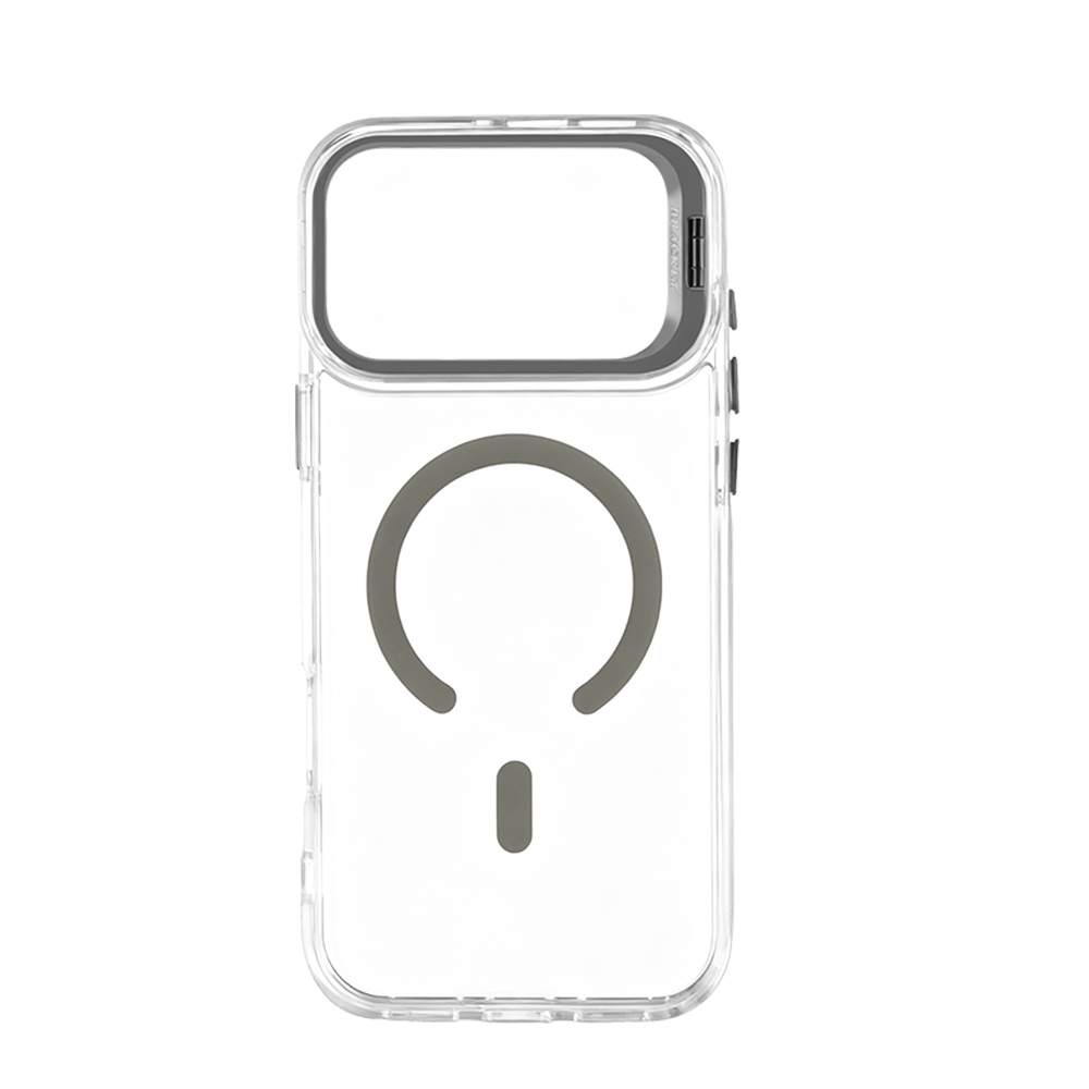 PACIFICO Funda Transparente Compatible con iPhone 17 y iPhone 18, Carcasa con Placa Metálica Magnética y Soporte en Marco de Cámara, Disponible en 5 Colores, Protección Antigolpes