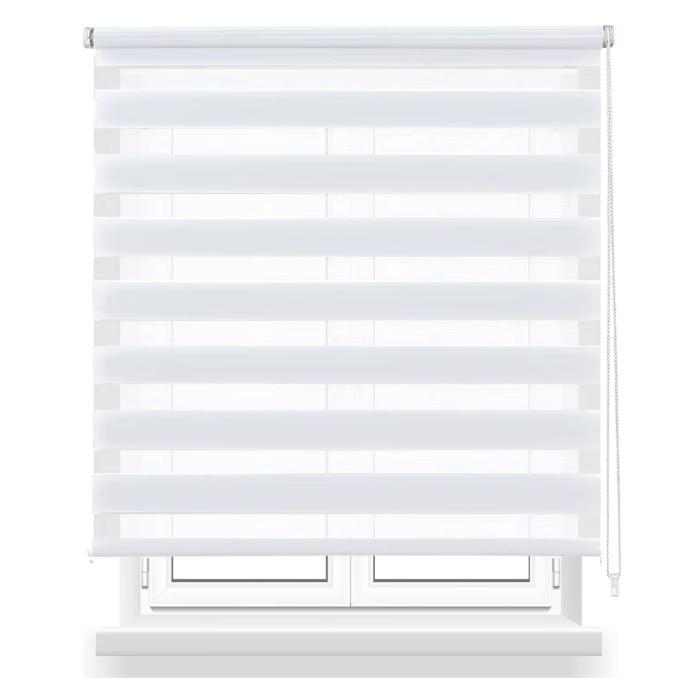 Estor enrollable Noche y Día elegante y práctico con sistema de cadena lateral para ajuste fácil de la luz, perfecto para cocina y espacios residenciales