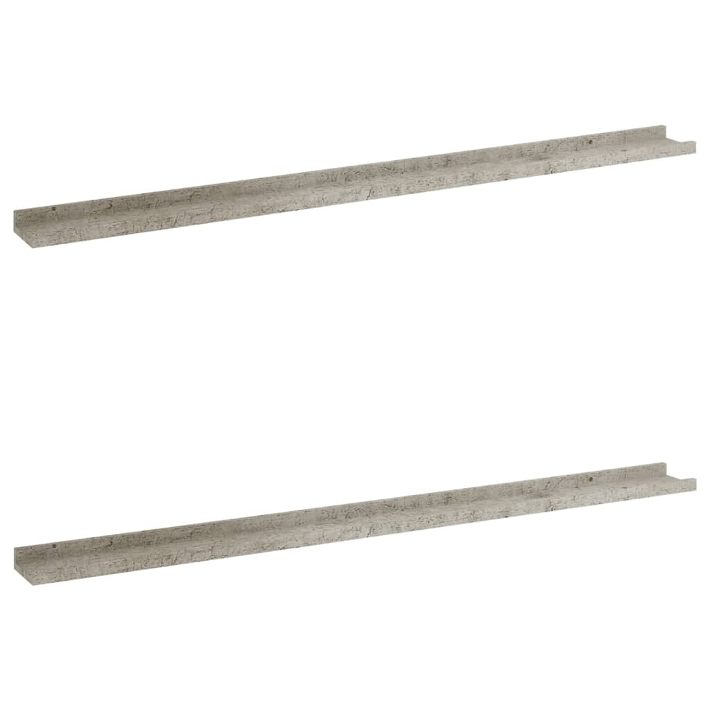 Vidaxl Estantes de Pared 2 Unidades 115x9x3 Cm Blanco Brillante