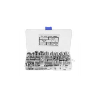 CA 80 piezas de insertos roscados helicoidales de acero inoxidable SS304 M3-M14
