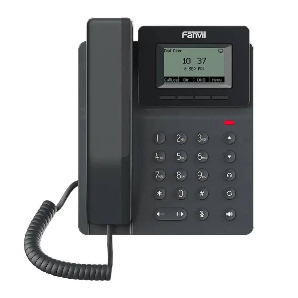 Fanvil - Teléfono IP V50P con 2 líneas SIP, pantalla de 2,3 pulgadas y PoE para oficina profesional