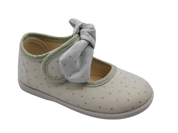 Batilas - Merceditas de lona con topos Batilas 106206 para niña, cómodas y ligeras, color rosa, ideales para uso diario y ocasiones informales en calzado infantil