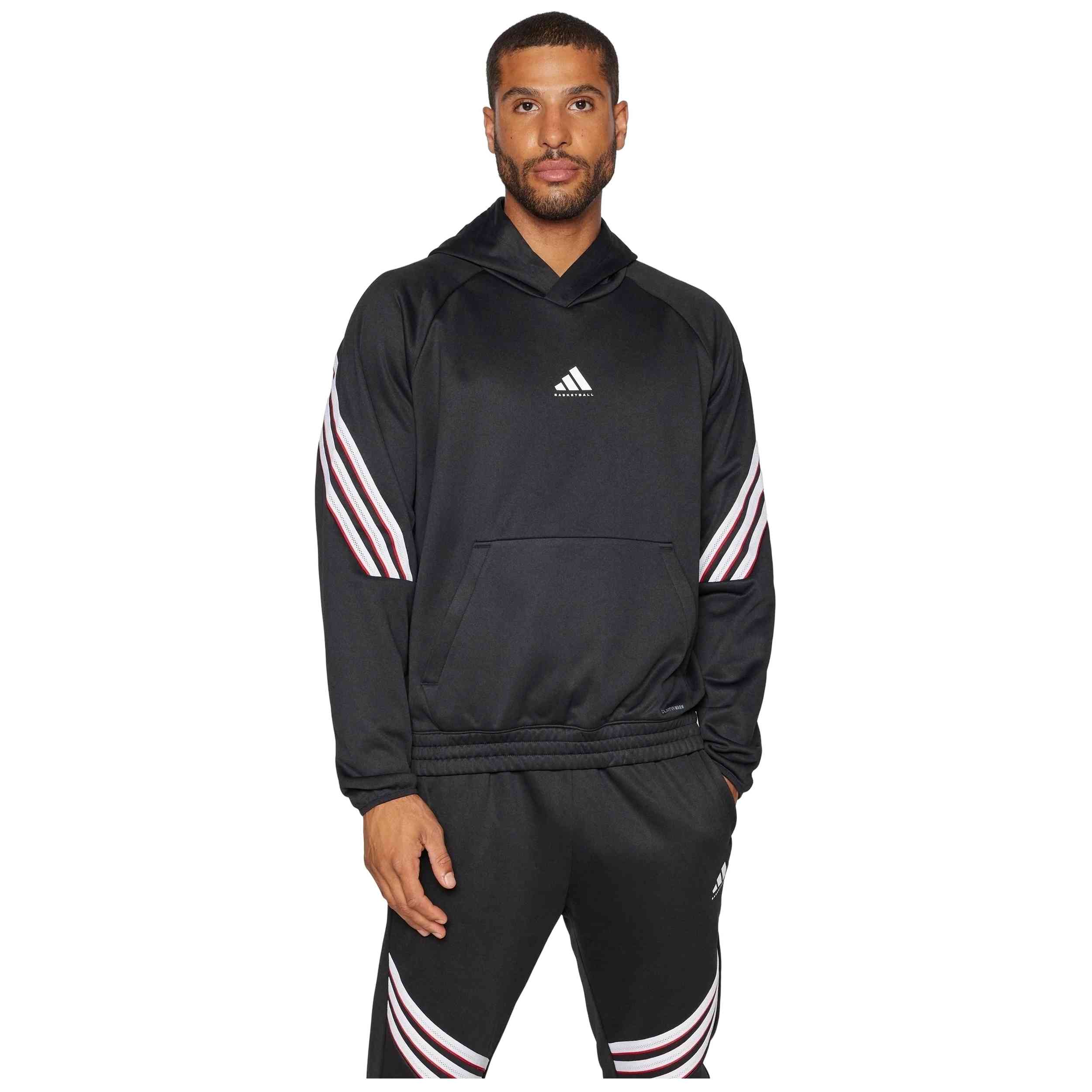 Sudadera Con Capucha Adidas modelo Basketball Crazy Warm Fleece "Black / White" para hombre y mujer en color Negro