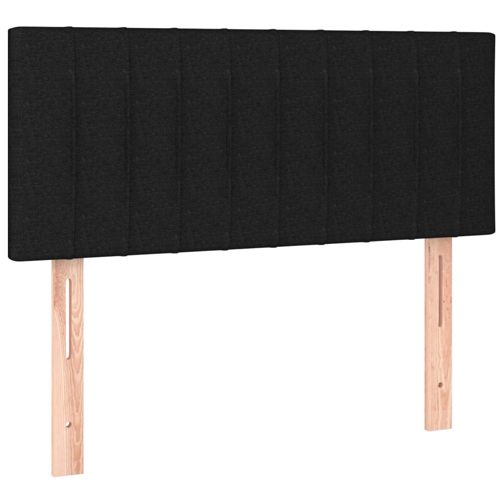 vidaXL Cabecero con LED de tela negro 80x5x78/88 cm