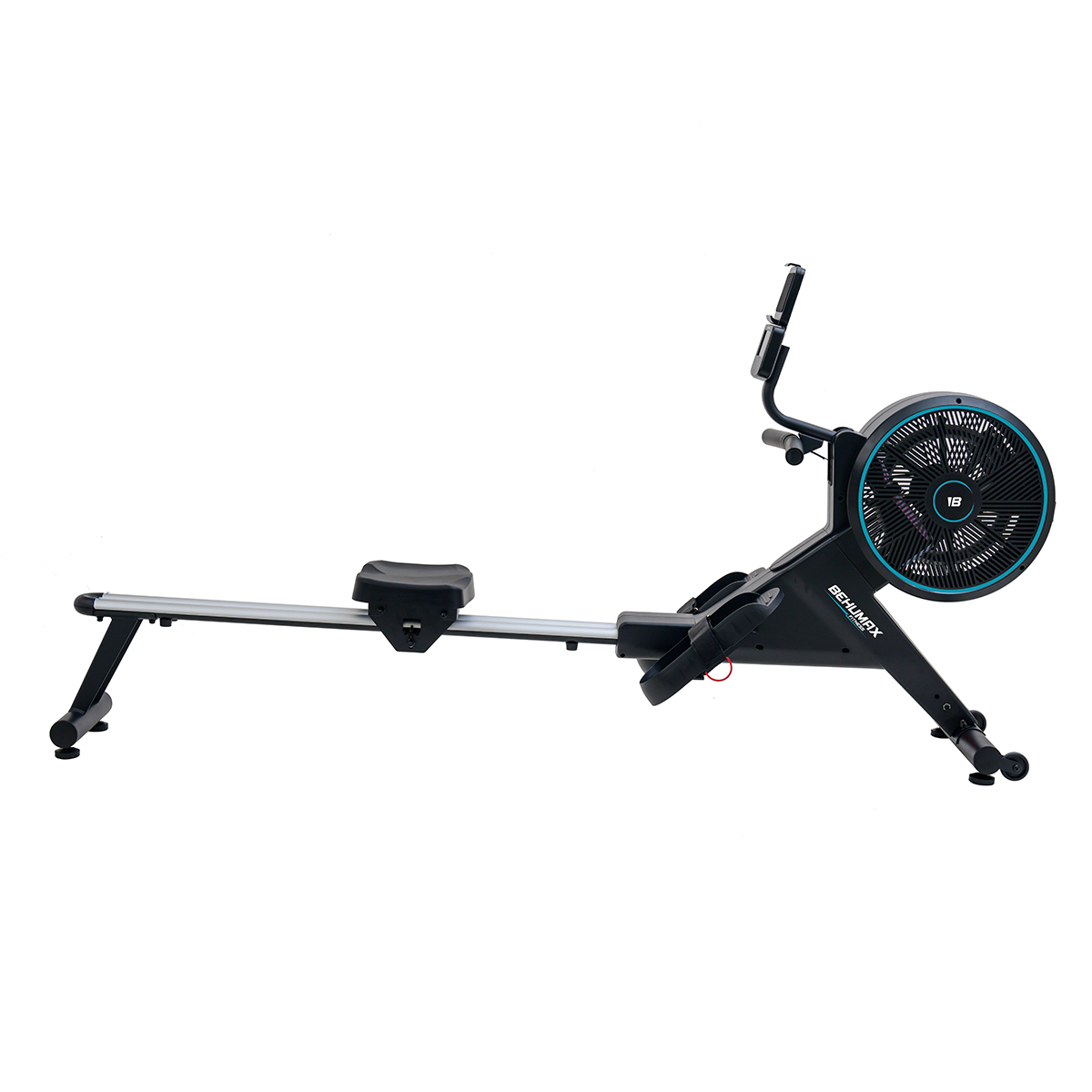 BEHUMAX - Máquina de remo Rower Dynamic con 21 programas y 16 niveles de resistencia magnética y aire, monitor LCD