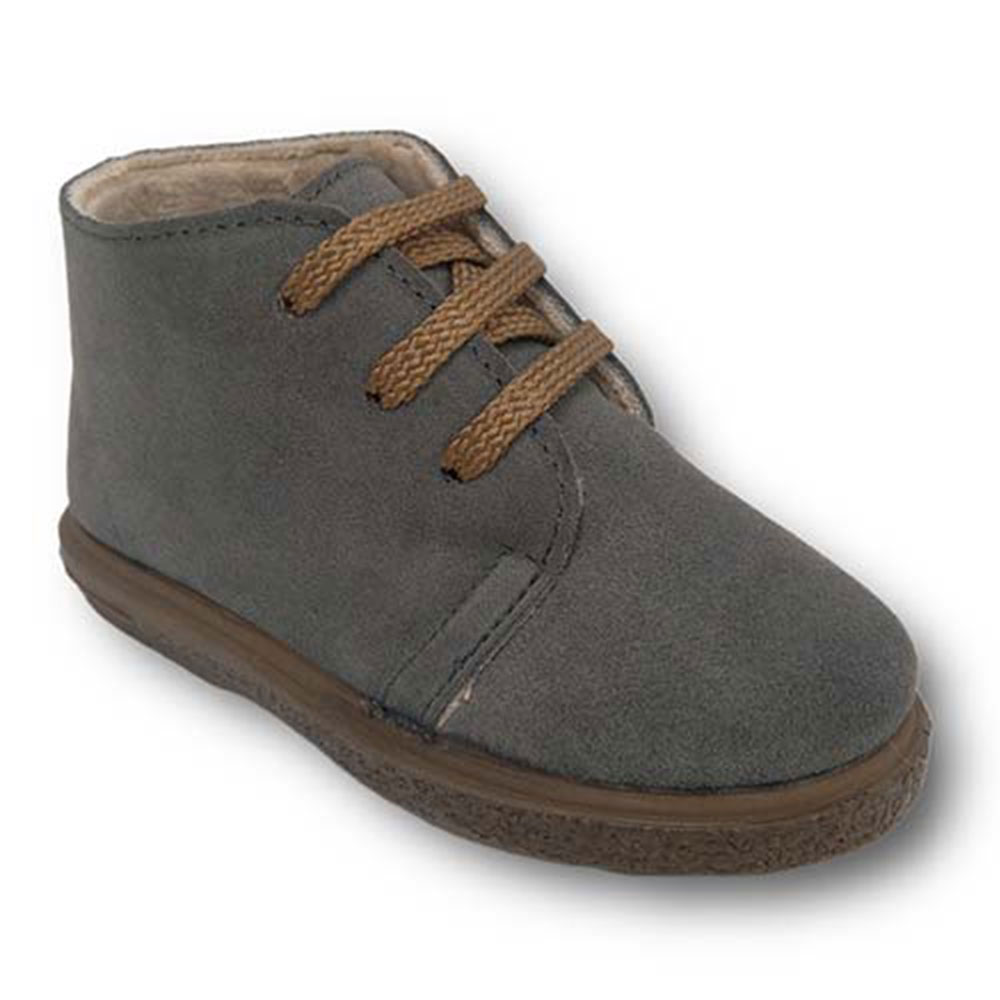 Vulpeques Botas Serraje Niño 1111-SE GRIS calzado niños Respetuoso Vulpeques Winter ROYALE ROYALE CORDONETS