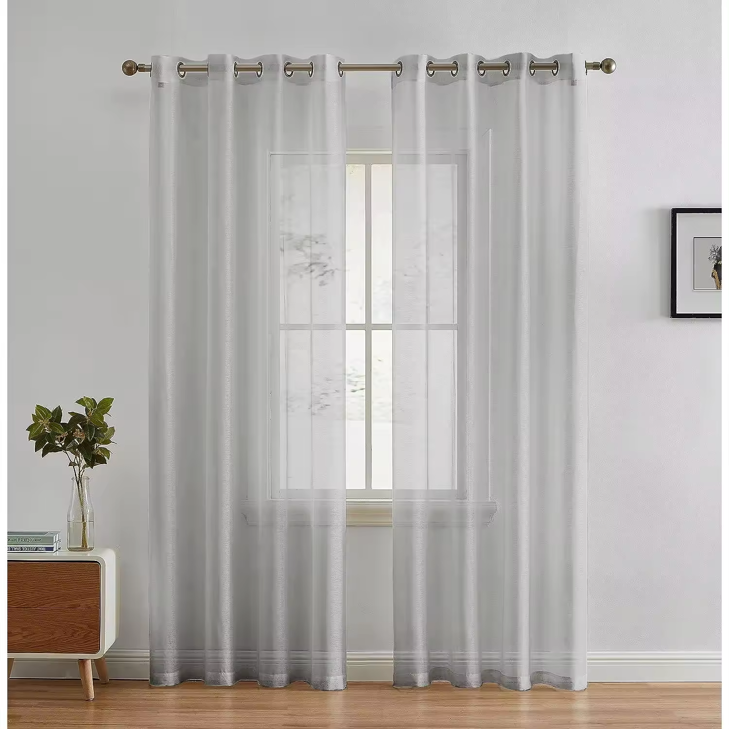 Cortinas Visillos 100% Poliéster con Efecto Lino 140x260 para Salón y Dormitorio,Cortina Decoración Hogar Moderna, Exterior Terraza y Cocina, variedad de colores, 12 colores para elegir