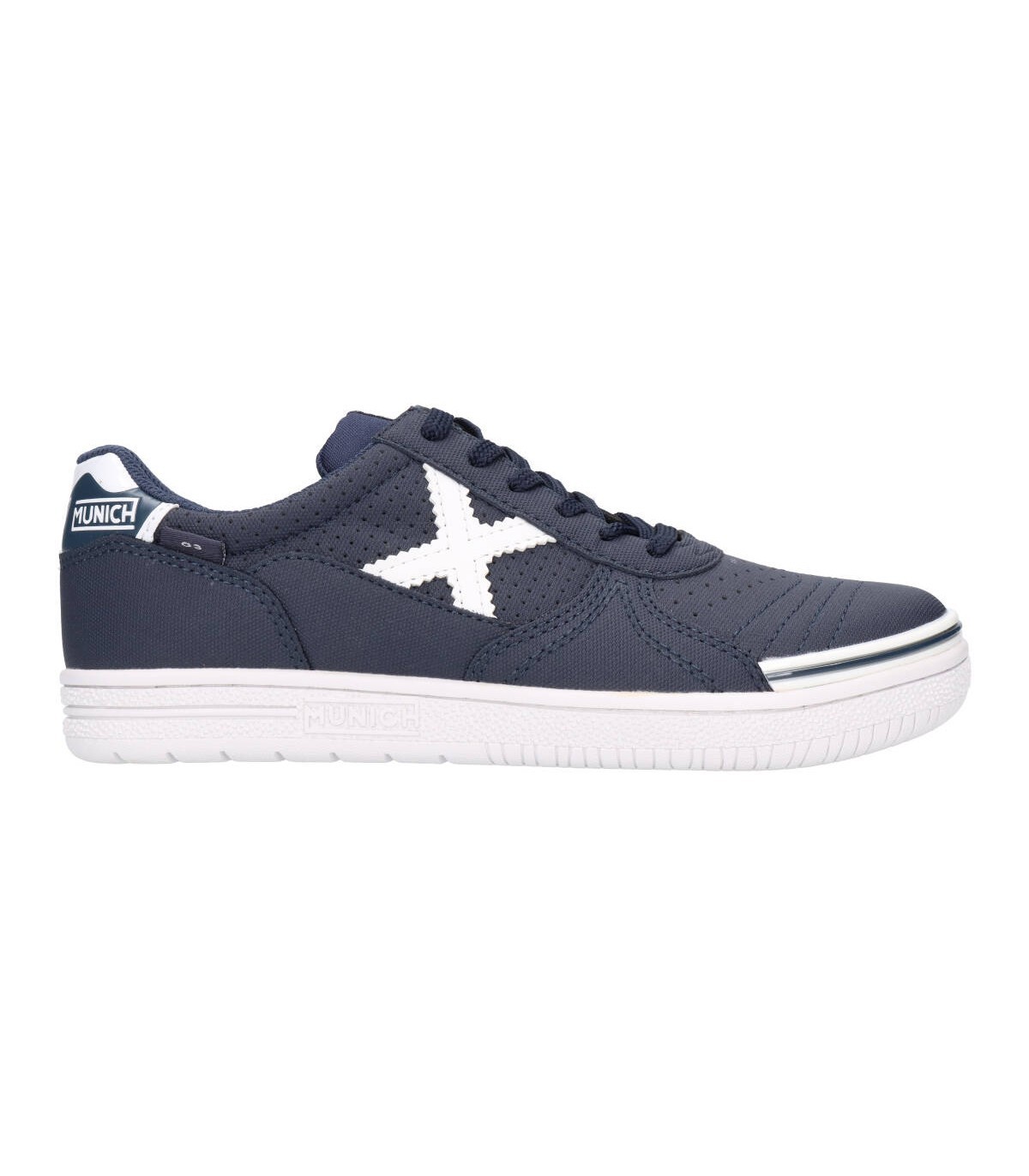 Zapatillas de Fútbol Sala Niño Munich G-3 Kid Profit 44 en color Azul Marino oscuro y Blanco-1511044
