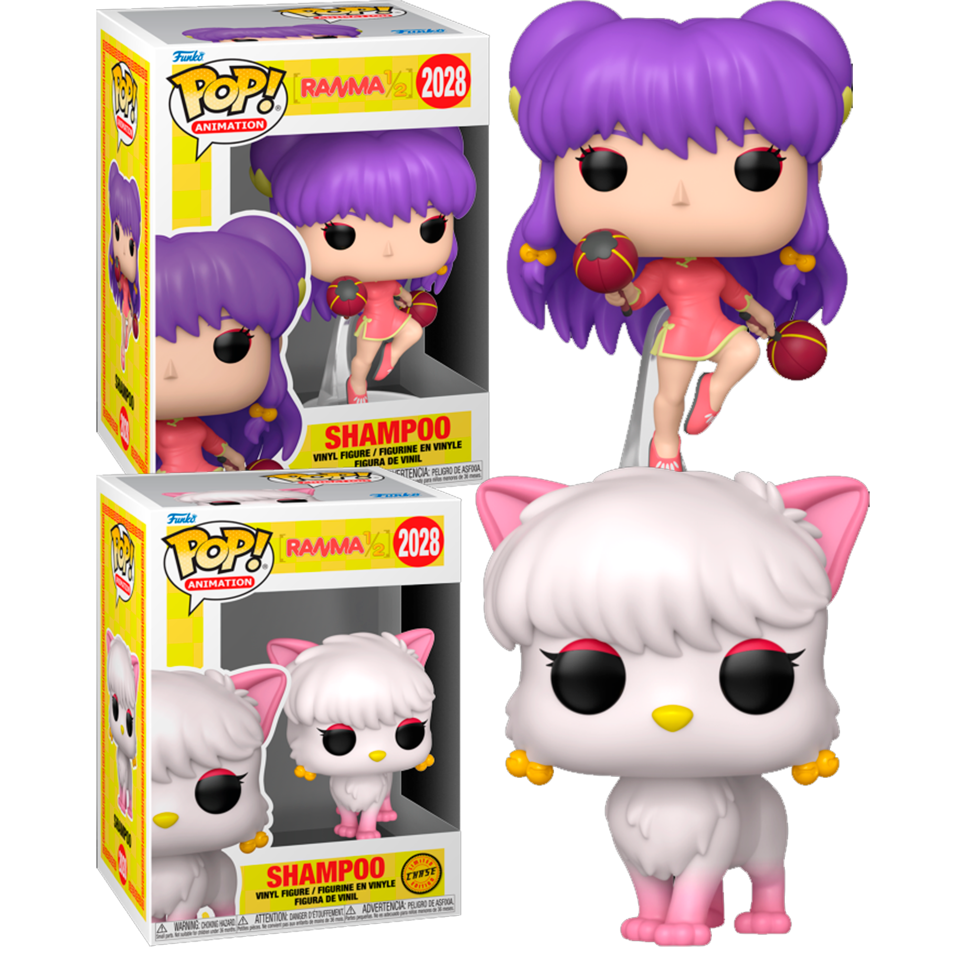 Funko Pack regular y Chase  Shampoo 1 Ranma 1/2 Funko Pop Anime Pop Vinyl