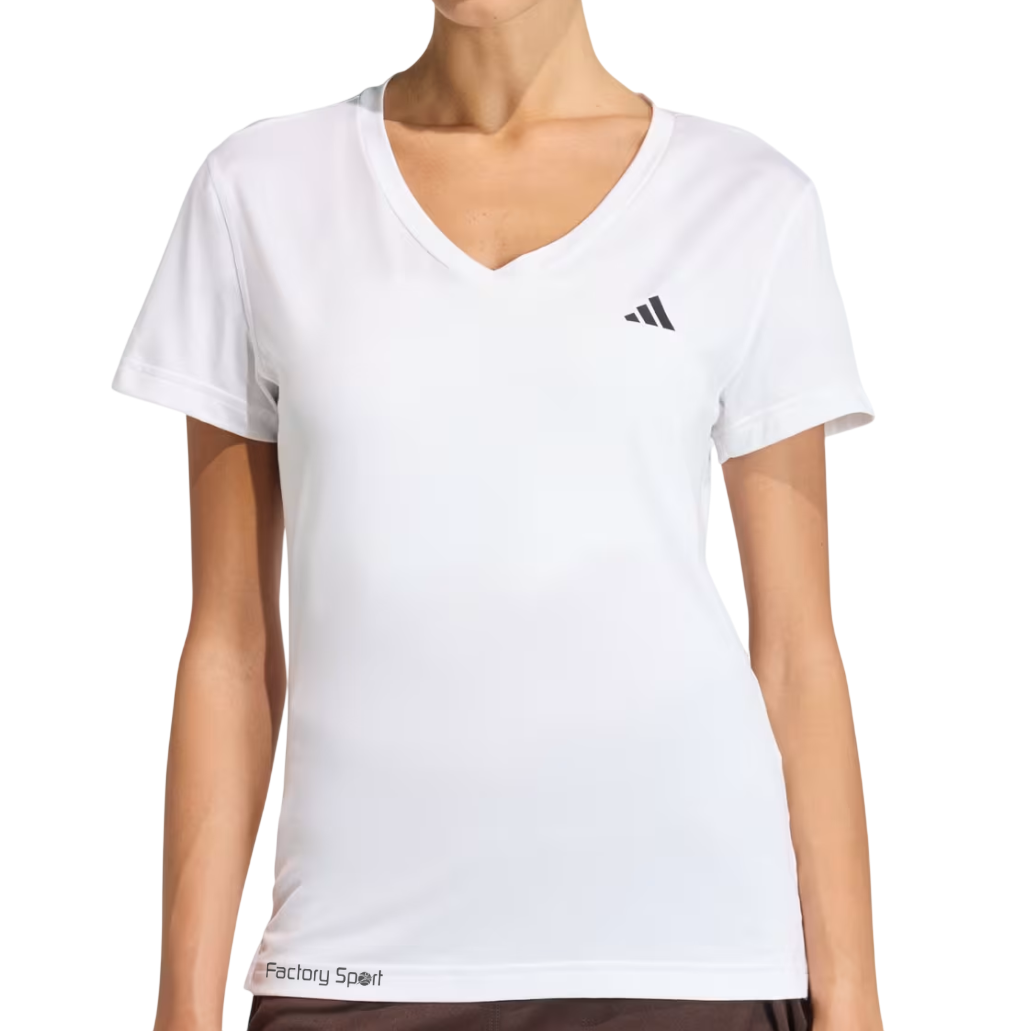 ADIDAS WE MIN V NK TEE CAMISETA FITNESS POLIEST BLANCO PARA MUJER