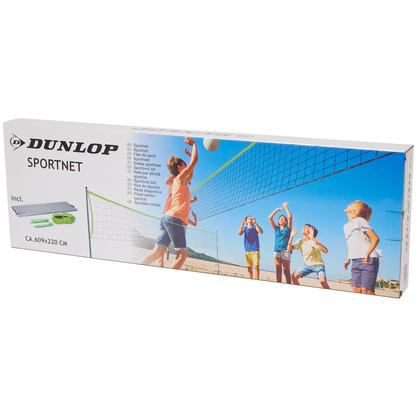DUNLOP- Juego de Red Deportiva, 609x220 cm Apto para varios deportes