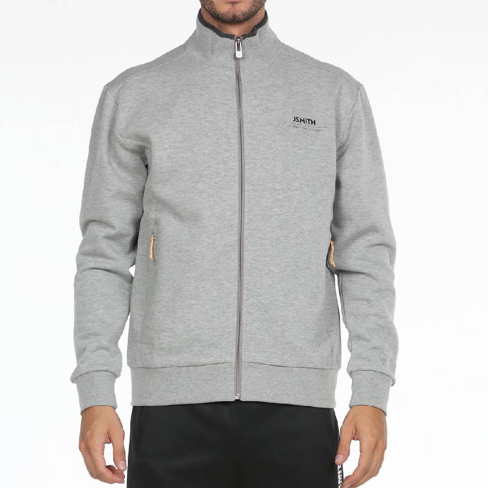 Chaqueta John Smith Flete Gris Medio Vigoré Deportiva con Capucha y Cremallera para Entrenamiento