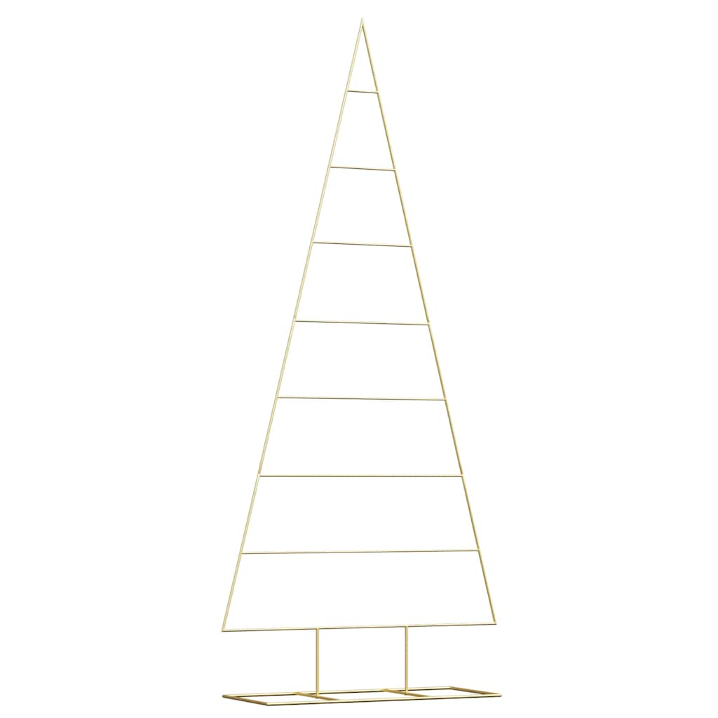 vidaXL Árbol de Navidad de metal KUOPIO 210 cm Dorado/Blanco/Negro