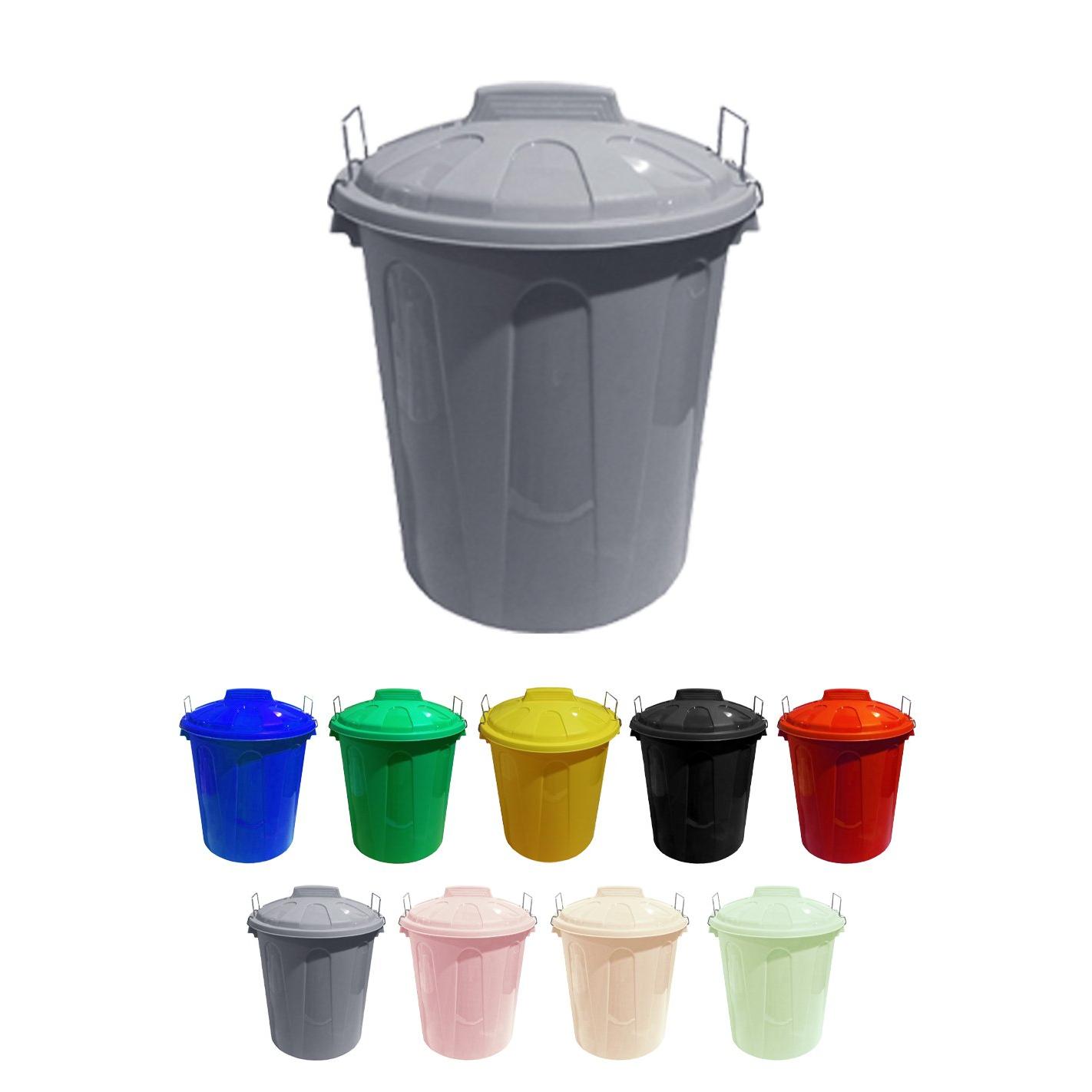 JARDIN202 - Cubo Basura de plástico con Tapadera | Cubo almacenaje y reciclar