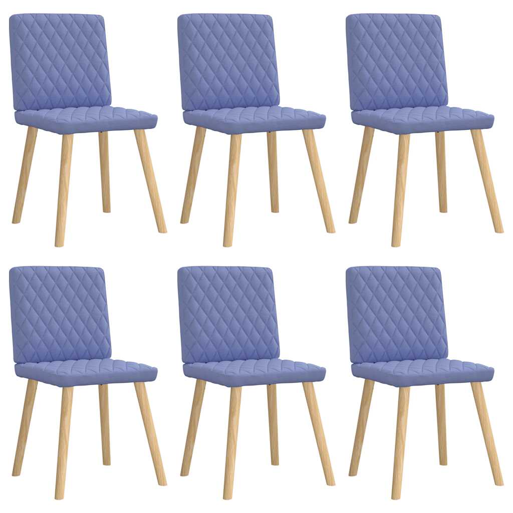 vidaXL Sillas de comedor 6 unidades de tela  45 x 54 x 86 cm Multicolor