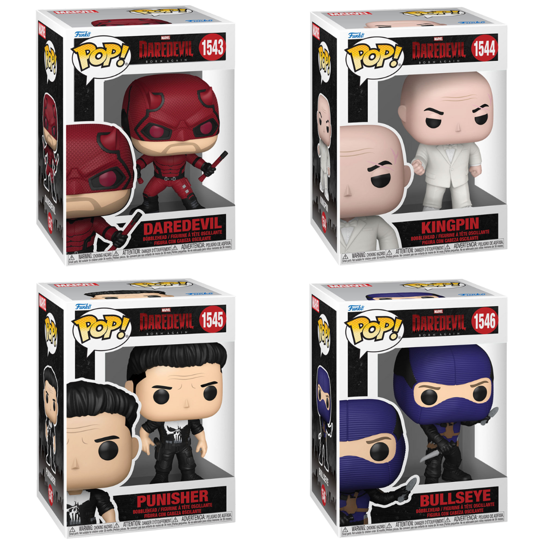 Funko Pop Marvel Daredevil Pack Completo X 4 Unidades Daredevil 1543 Kingpin 1544 Punisher 1545 Bullseye 1546 Figura Coleccionable