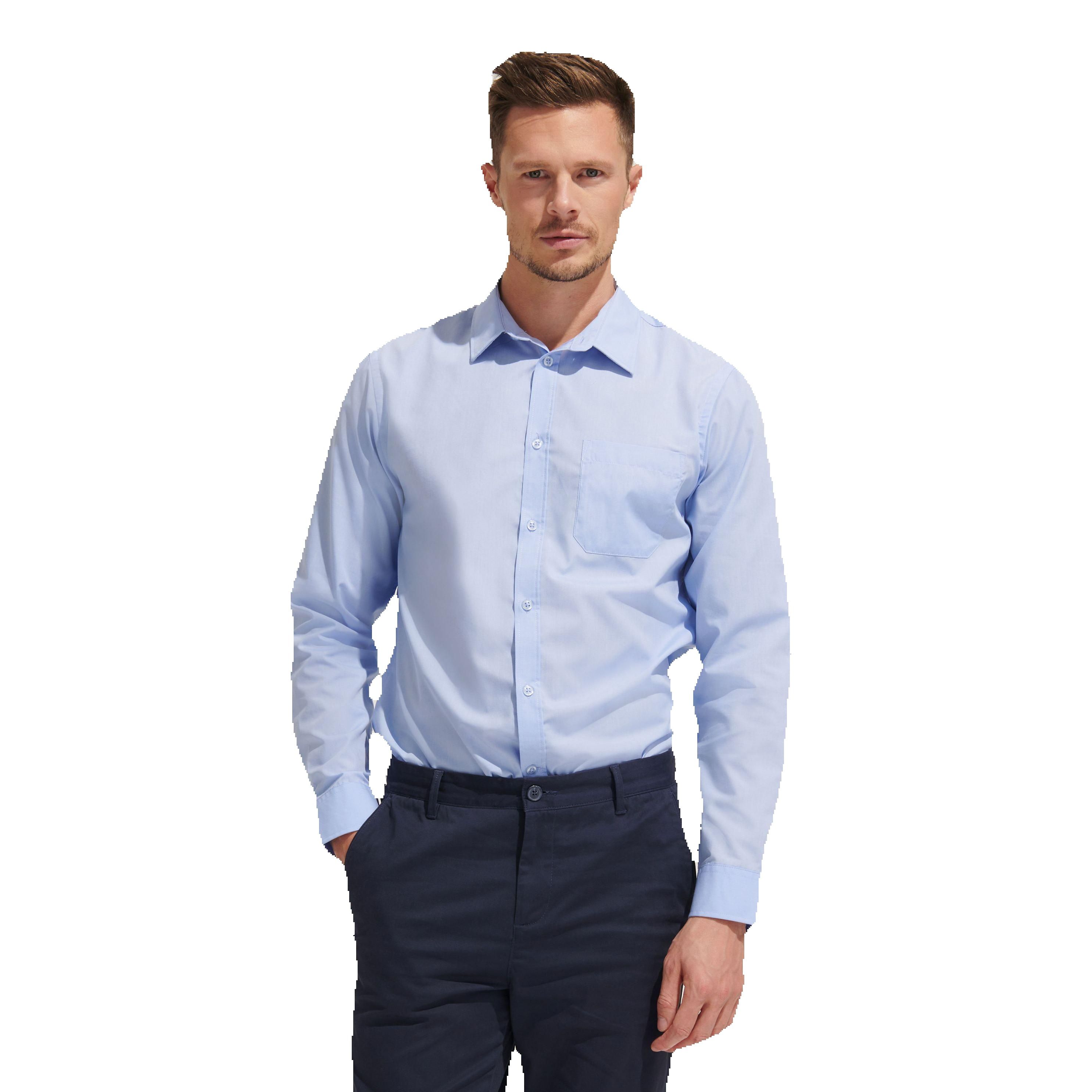 Camisa de Manga Larga Popelín para Hombre SOL'S BALTIMORE FIT
