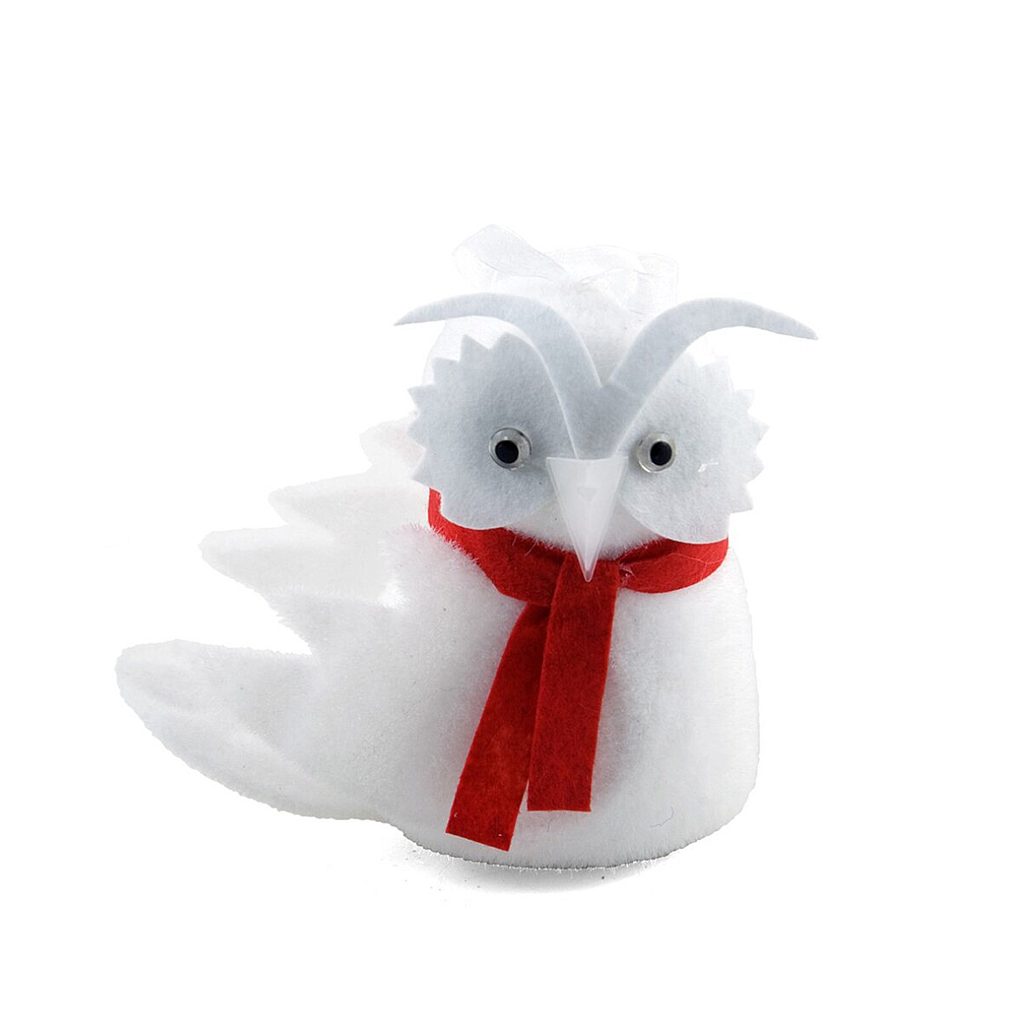 DAM. BUHO FELPA BLANCO MEDIANO CORCHO 14x10x14cm