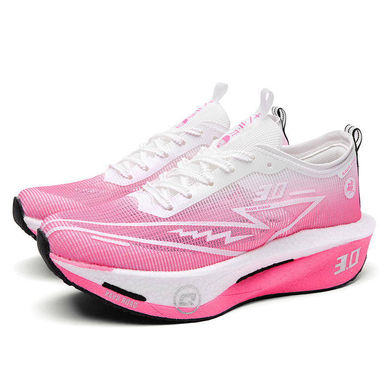 TK Zapatillas De Tenis Para Mujer Transpirables De Malla Con Tablero De Carbono Zapatillas De Correr Al Aire Libre Con Suela De Goma Cómodas Para Ejercicio