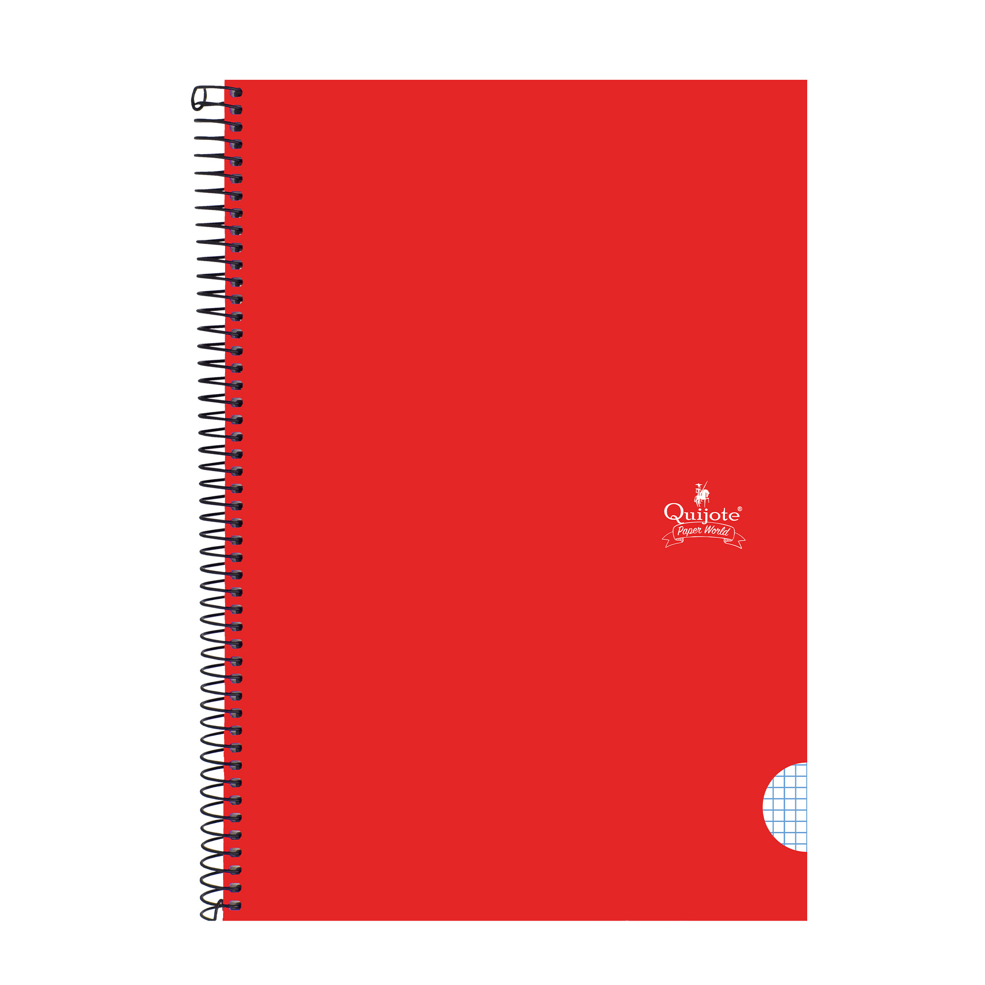 Quijote Paper World Cuaderno Tamaño Folio 80 H 90g/m² Cuadros 4x4 mm Tapa dura