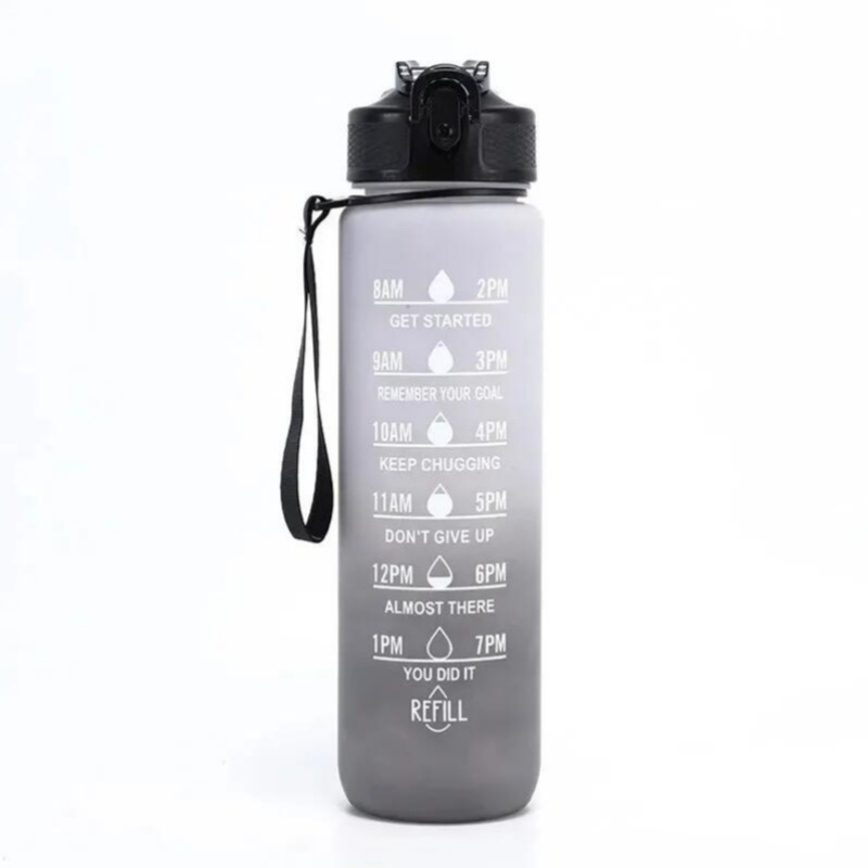 TK Botella De Agua Deportiva De 32 Oz Reutilizable Con Tiempo Para Beber Y Motivacional Para Gimnasio Y Exterior Material PC