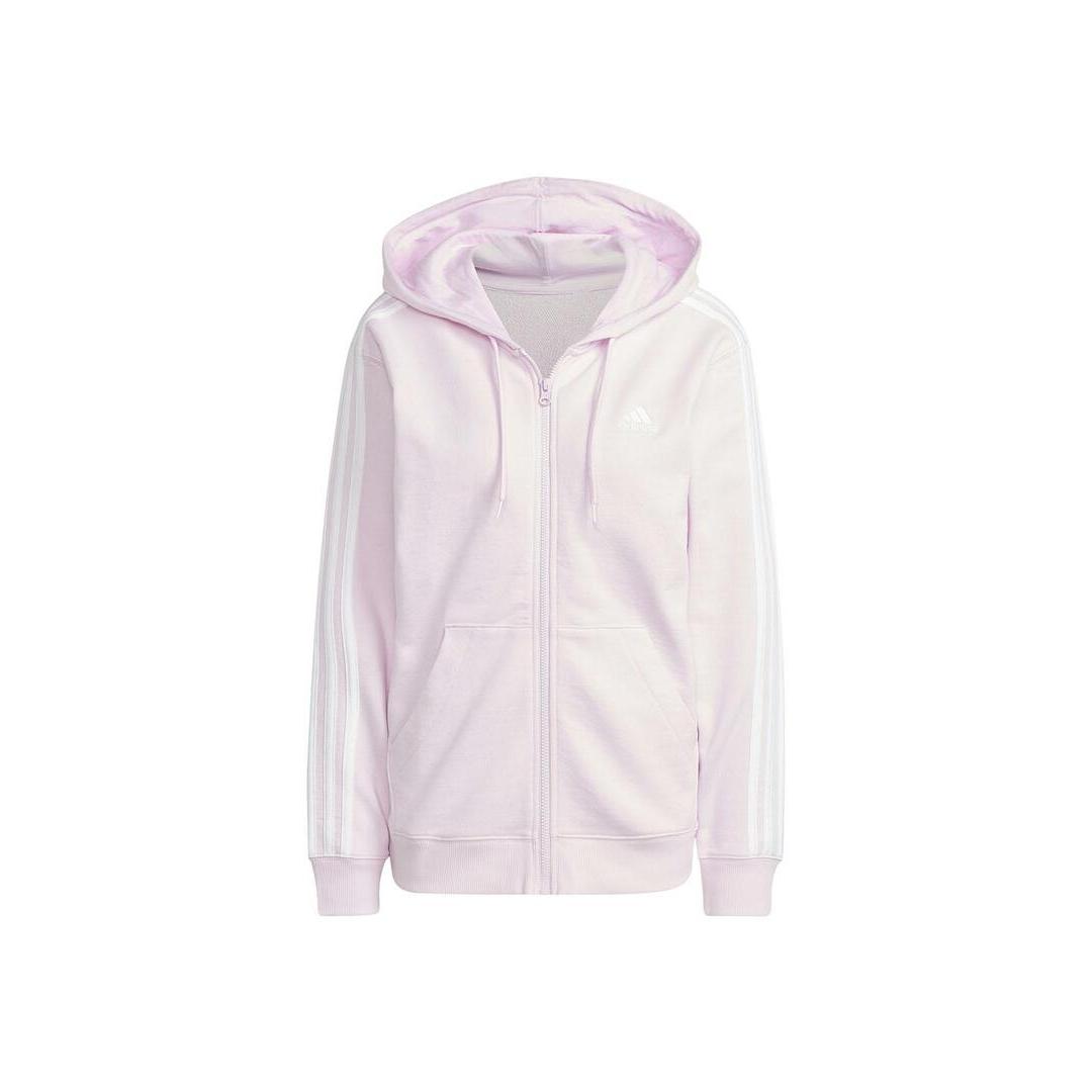 Adidas Sudadera Mujer 3S Ft Fz Cremallera Rosa Capucha Ajustable