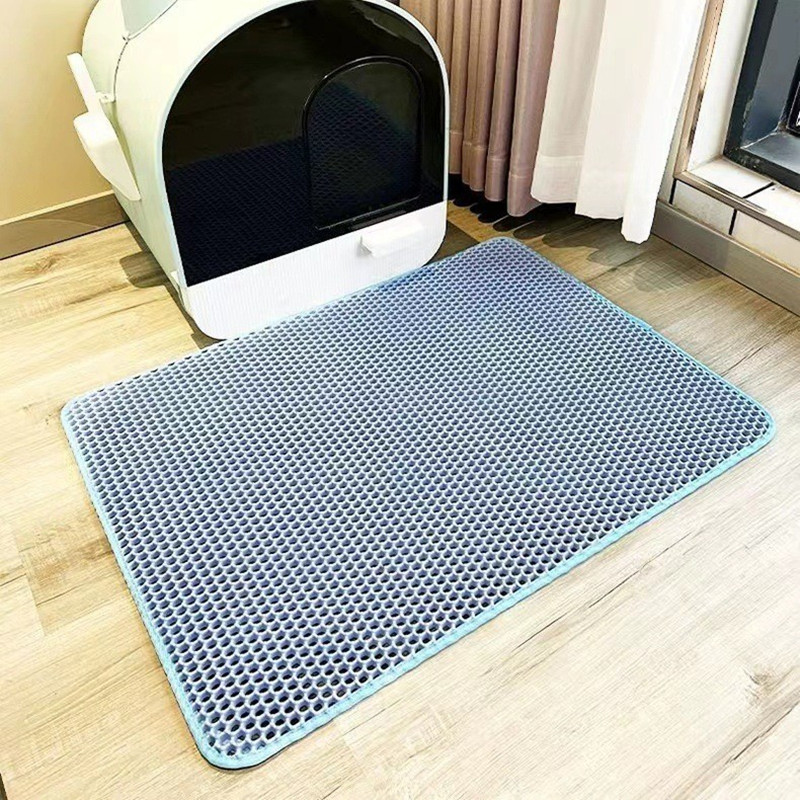 TK Alfombra De Caja De Arena Para Gatos Grande Con Agujeros Para Drenaje Impermeable Alfombra De Trapo Para Pisos Duros Fácil De Limpiar Para Gatos Y Gatitos