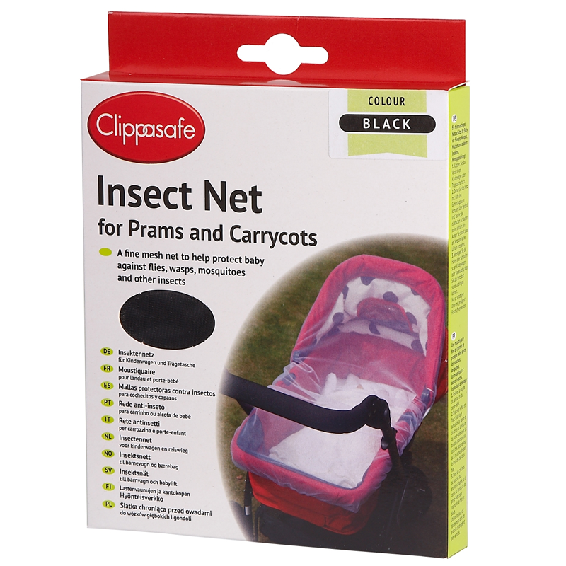 Mosquitera ajustable de seguridad para el coche de paseo bebé. Clippasafe