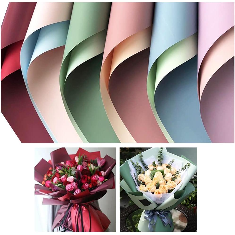 30 Hojas/6 colores de doble cara papel de envolver Flores de embalaje de Rego ArReglos florales PROYECTOS DE bricoaje 58x58 cm