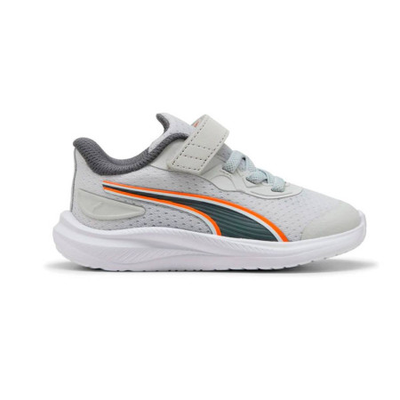 Zapatillas Puma Skyrocket Lite 2 Gris Naranja Velcro Niño 312414-11
