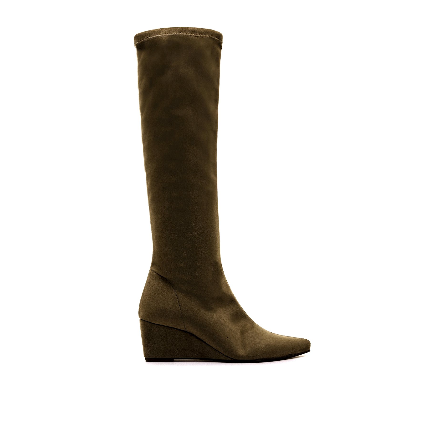 Mustang-MTNG botas de tacón mujer kala verde con cierre cremallera y tipo de puntera afilada