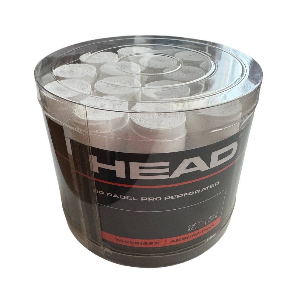 Overgrips HEAD Pádel Pro Perforado | Tambor 60 Unidades o Packs | Agarre y Transpiración
