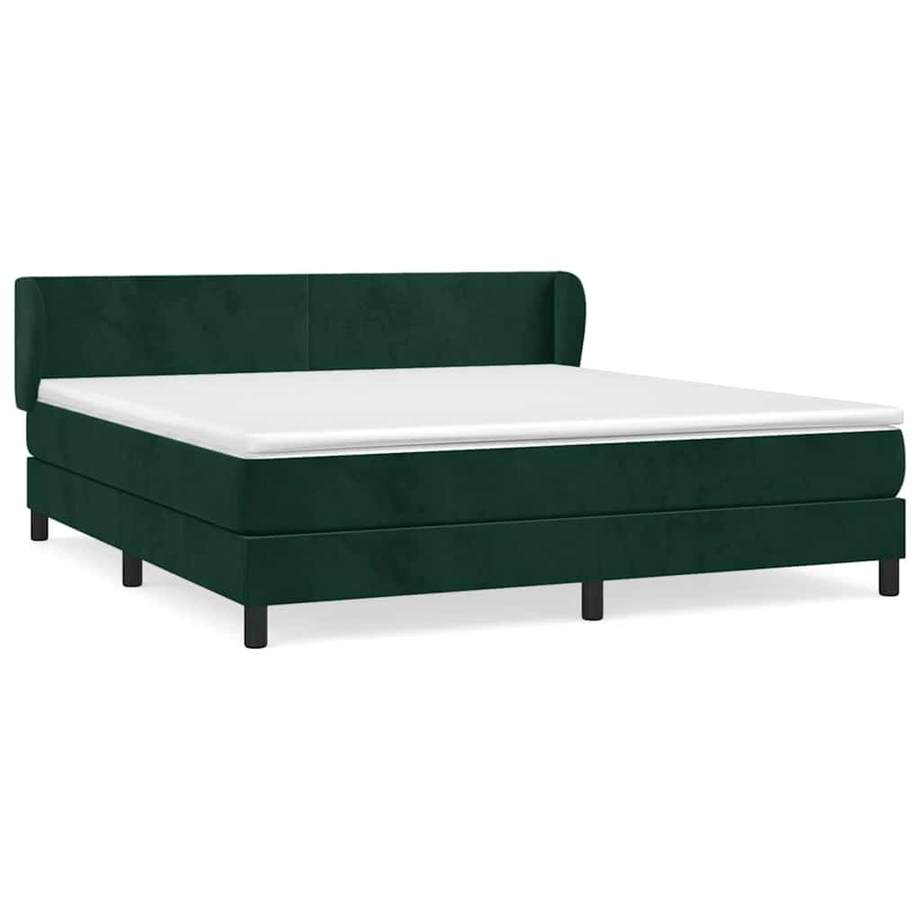 vidaXL Cama box spring con colchón terciopelo  180x200 cm Multicolor
