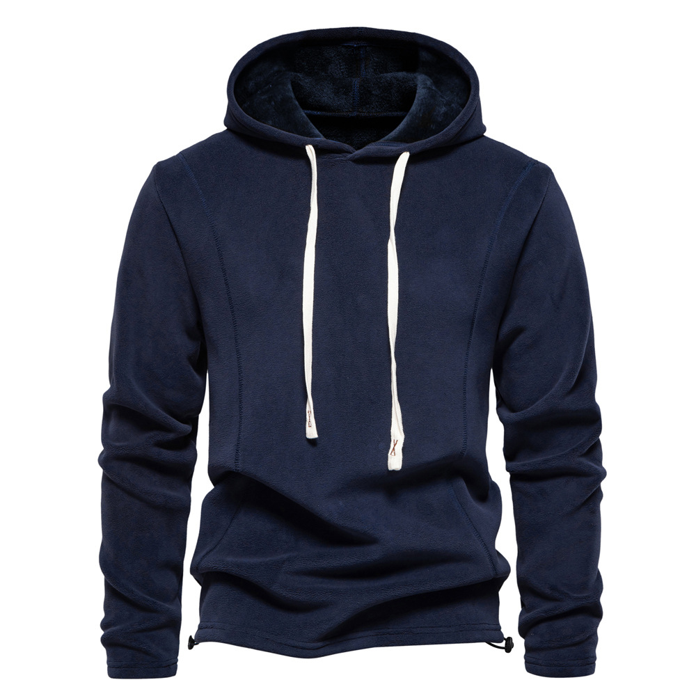 TK Nuevo estilo de otoño e invierno para hombre, sudadera de manga larga con media cremallera y cuello alto, cuello alto, top de forro polar para hombre moderno y versátil