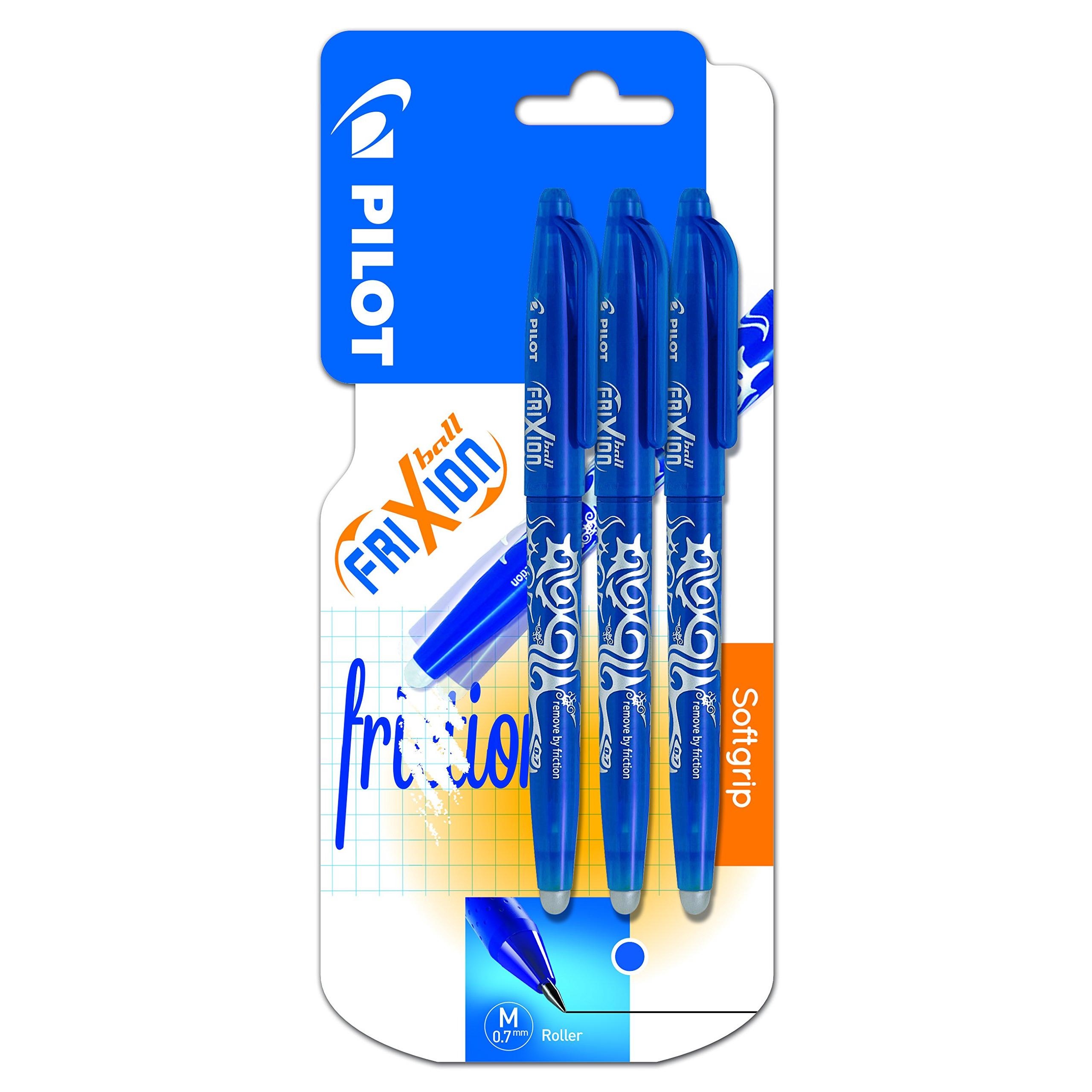 Pilot - Frixion Ball - Bolígrafo borrable, 3 unidades, color azul