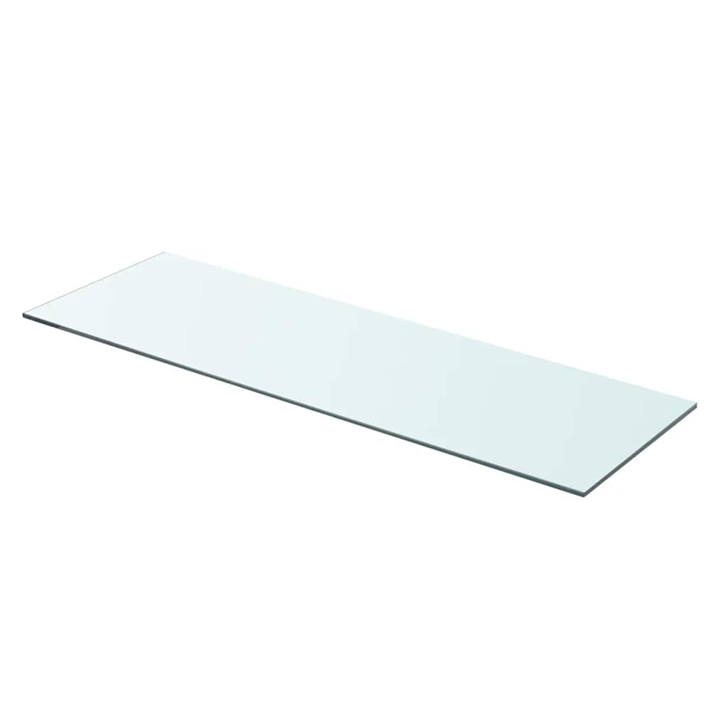 vidaXL Panel de estante vidrio claro 80x25 cm