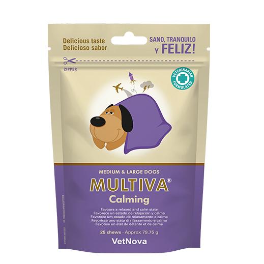 Multiva – Alimento complementario para perros medianos/grandes Multiva Calming 25 chews.