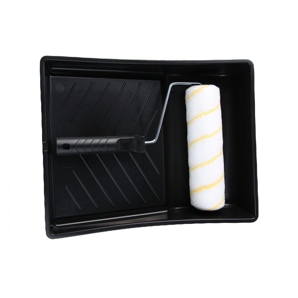 Kit Pintar Stein – Bandeja plástica + rodillo 23 cm, acabado fino en paredes lisas