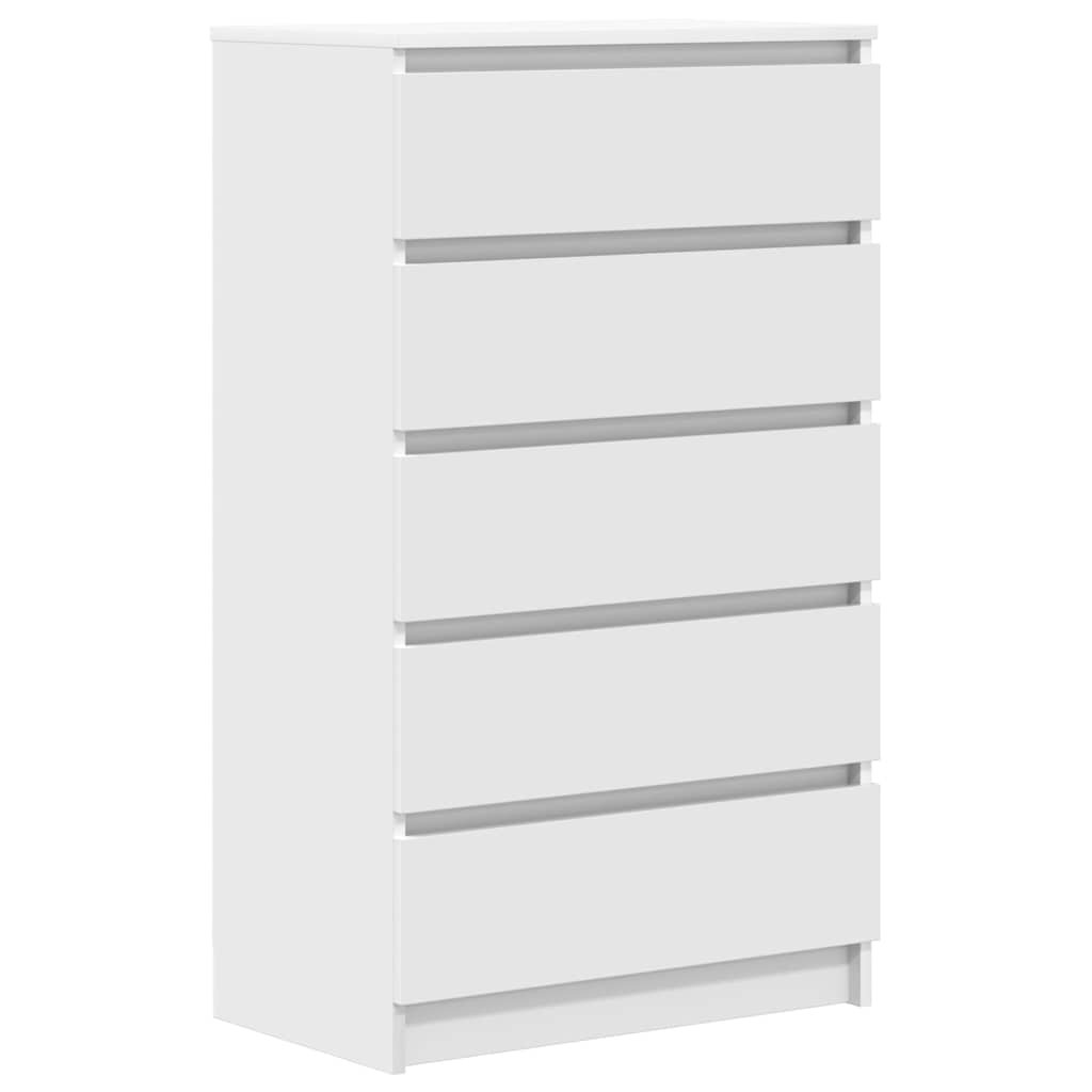 vidaXL Cajonera de madera contrachapada blanco 60x36x103 cm