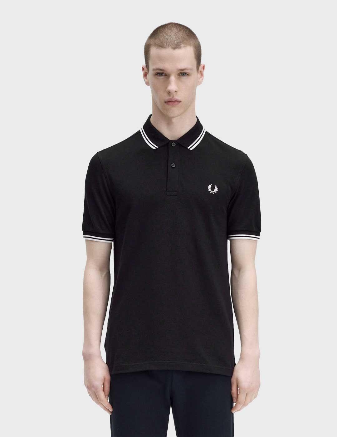Fred Perry Twin Tipped polo negro para hombre