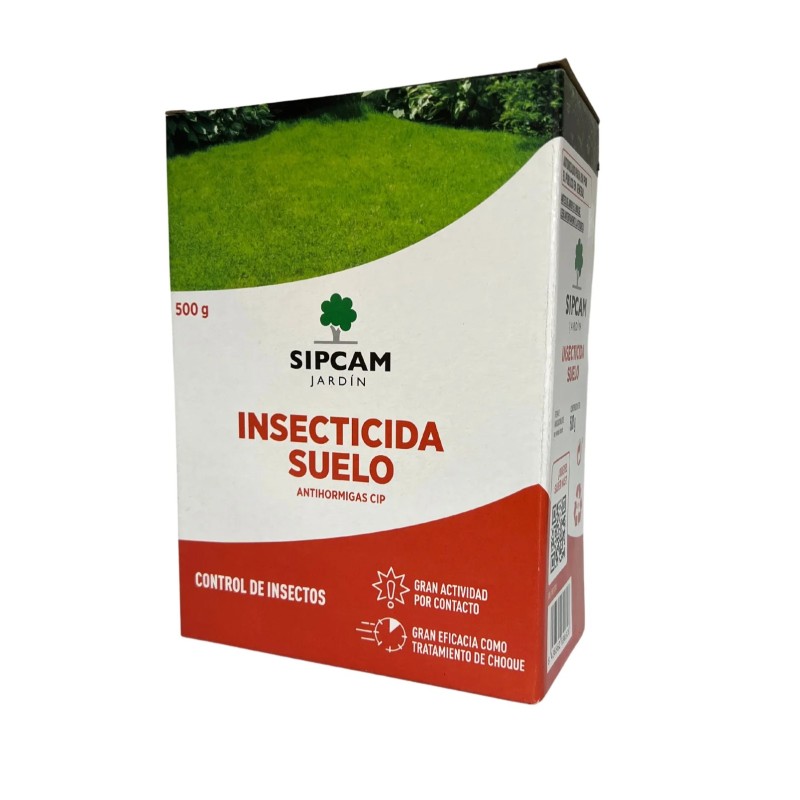 Sipcam Insecticida microgranulado para suelo 500 grs. Cipermetrina en gránulos hidrosolubles para tratamientos de tierras y zona radicular de las plantas contra hormigas, gusanos, orugas o minadores.